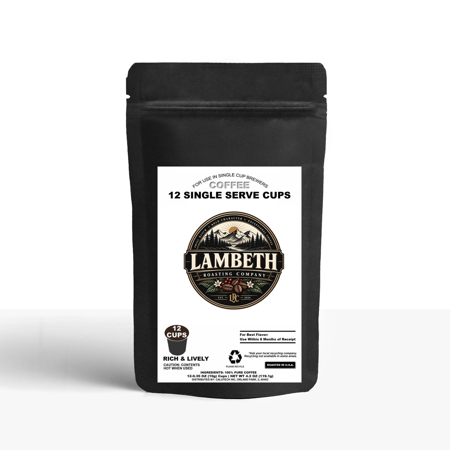 12 Pack Single Serve Coffee Capsules